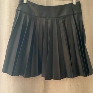 Nicki Minaj for H&M faux leather pleated skirt